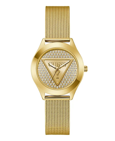 Guess Women's Analog Gold-Tone Mesh Watch, 34mm