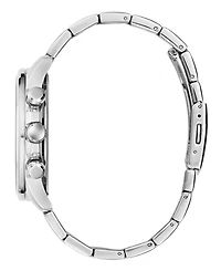 Guess Men's Multifunction Silver Tone Stainless Steel Watch, 44mm