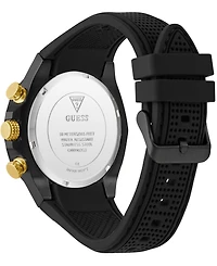 Guess Men's Multi-Function Black Silicone Strap Watch