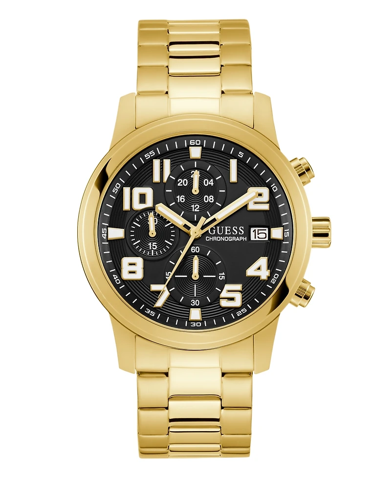 Guess Men's Chronograph Gold-Tone Stainless Steel Watch, 44mm
