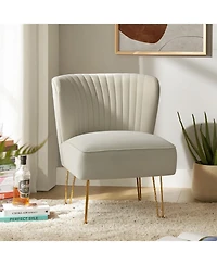 Wooden Upholstery Barto Side Chair with Tufted Back