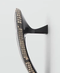 Mango Women's Animal Print Strap Sandals