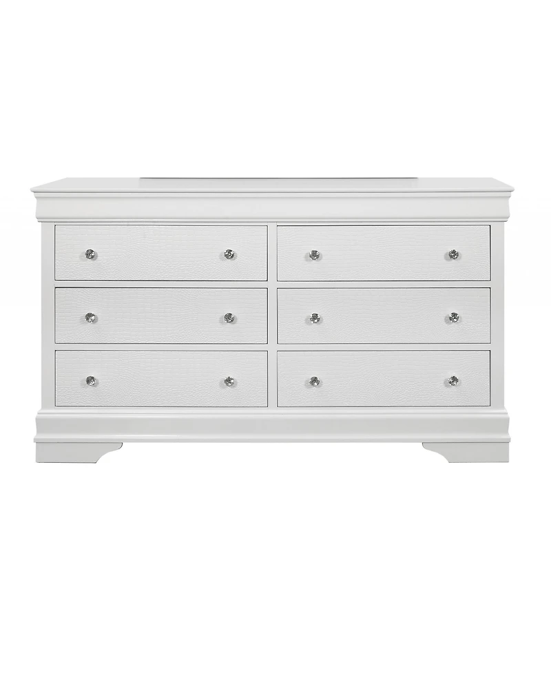 Modern Solid Wood Six-Drawer Dresser for Home and Closet Organization