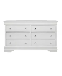 Modern Solid Wood Six-Drawer Dresser for Home and Closet Organization