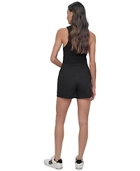 Dkny Sport Women's Cotton Twill Rib-Waistband Cargo Shorts