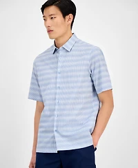 Alfani Men's Textured Stripe Shirt, Exclusively at Macy's