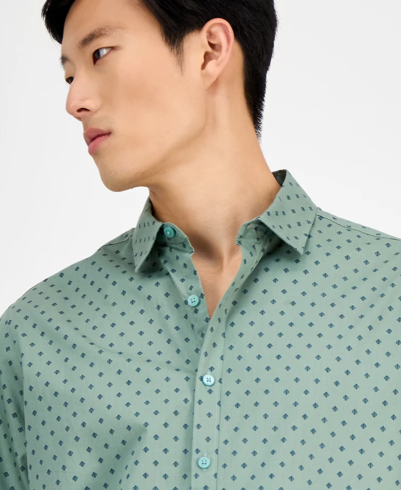 Alfani Men's Geo-Pattern Shirt, Exclusively at Macy's