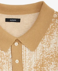 Alfani Men's Sand-Pattern Sweater Polo Shirt, Exclusively at Macy's