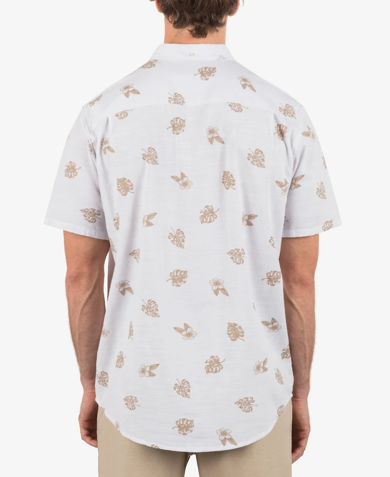 Hurley Men's Oao Stretch Print Short Sleeve Shirt