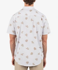 Hurley Men's Oao Stretch Print Short Sleeve Shirt