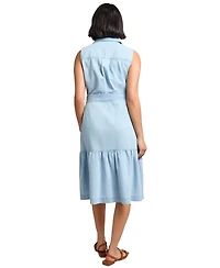 Jones New York Petite Cotton Belted A-Line Shirtdress