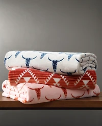 Wrangler Steer Head Ultra Soft Plush Fleece Blanket