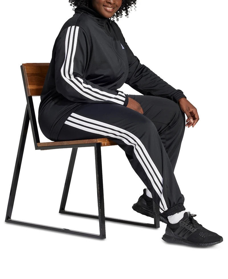 adidas Plus Size Essentials Tricot Three Stripes Track Jacket
