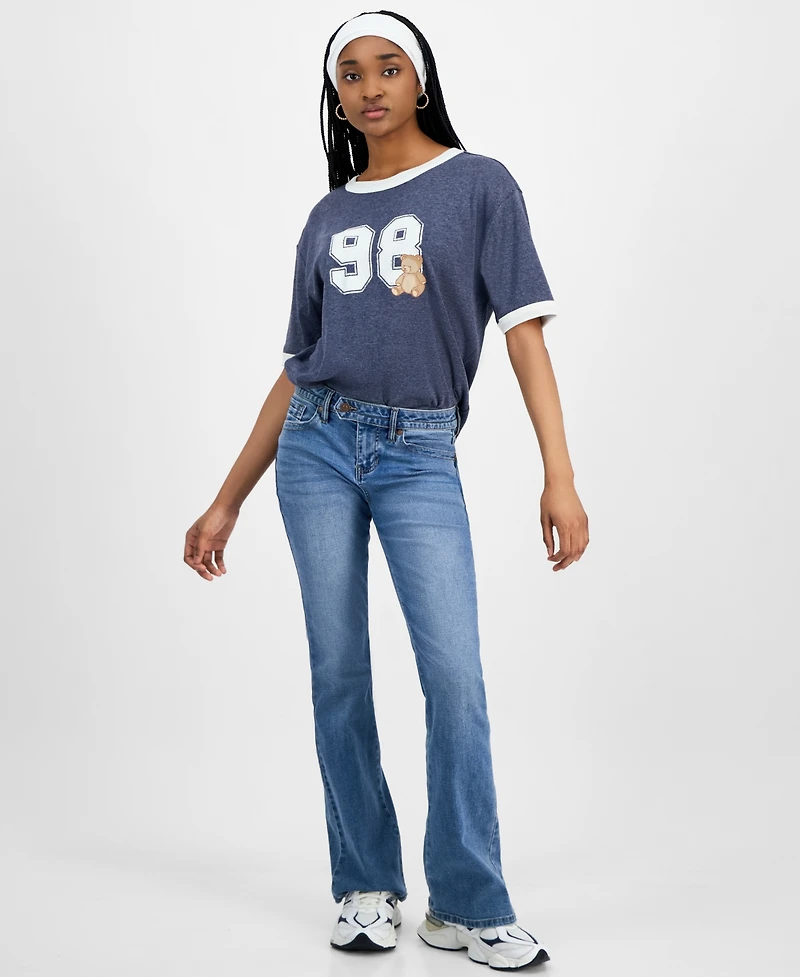 Celebrity Pink Juniors' Low-Rise Extended-Tab Bootcut Jeans