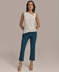 Donna Karan New York Women's Sleeveless Asymmetric Neckline Top, Regular & Petite Sizes