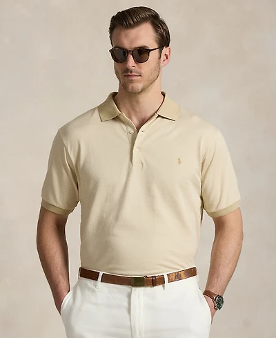Polo Ralph Lauren Men's Big & Tall Houndstooth Jersey Polo Shirt
