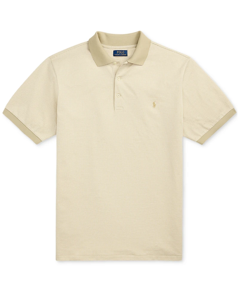 Polo Ralph Lauren Men's Big & Tall Houndstooth Jersey Polo Shirt