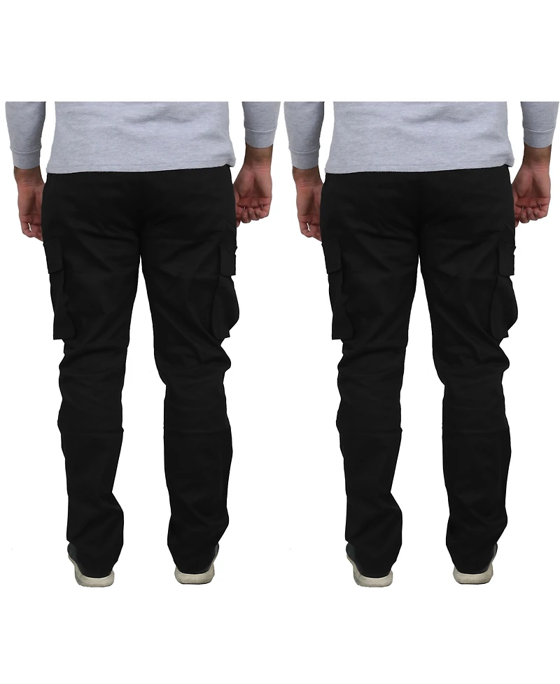 Blu Rock Men's 2-Pack Flex Stretch Cargo Pants