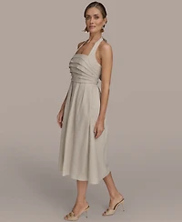 Donna Karan New York Women's Tie-Back Midi Dress