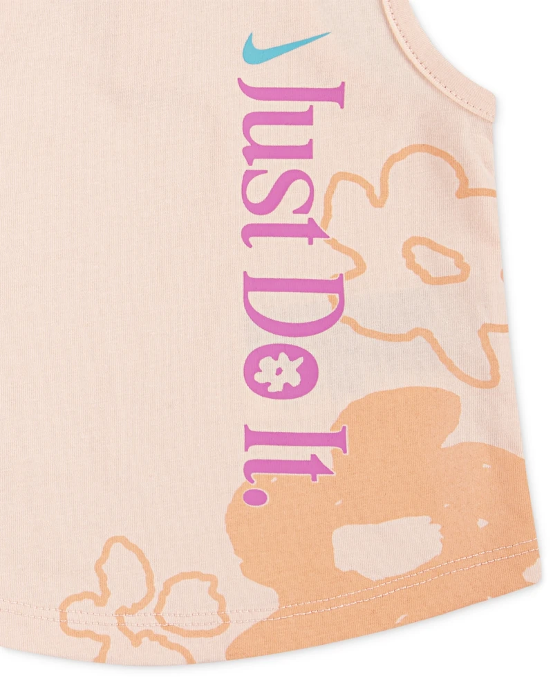 Nike Baby Girls Dri-fit Wildflower Tank Top & Shorts, 2 Piece Set