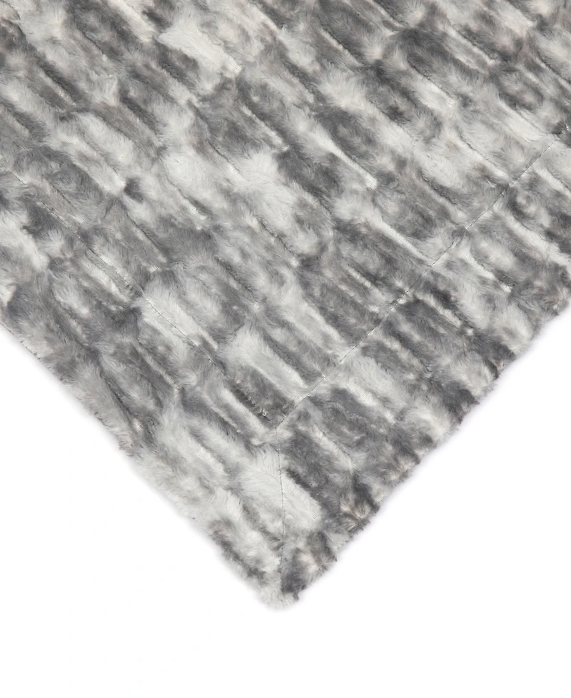 Cheer Collection Luxuriously Soft Faux Fur Design Blanket, 50" x 60"