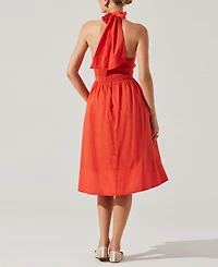 Astr the Label Women's Kalia Halter Keyhole Dress