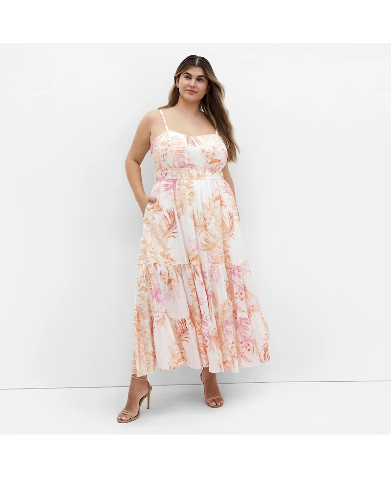 City Chic Plus Kehlani Print Maxi Dress
