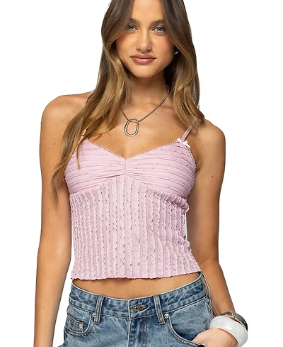 Edikted Women's Aryah Ruffled Tank Top