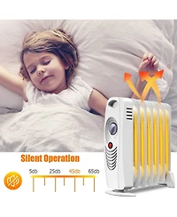 Gymax 700W Oil Filled Space Heater Radiator w/ Adjustable Thermostat Home Office