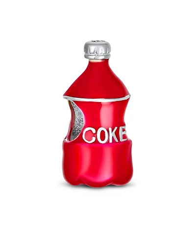 Bling Jewelry Soda Lover Red Enamel Coke Bottle Charm Bead European Bracelets