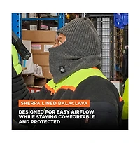 RefrigiWear Men's Sherpa-Lined Balaclava - Insulated Full-Face Winter Mask with Thermal Comfort