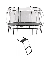 Springfree Trampoline 13 ft x 13 ft Large Square + FlexrStep V2 Bundle – Springless Fun with Adjustable & Lock Restrict Ladder Attachment Acces