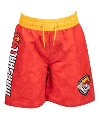 Paw Patrol Toddler Boys Marshall Rash Guard and Swim Trunks Outfit Set