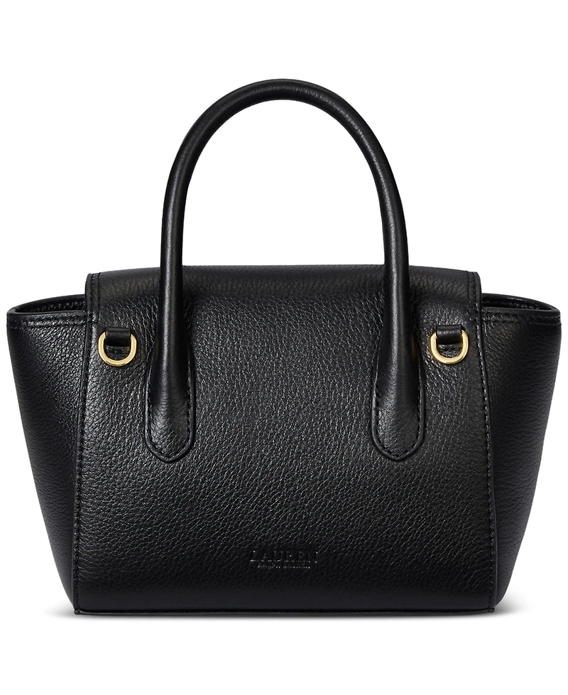Lauren Ralph Pebbled Leather Small Tanner Satchel