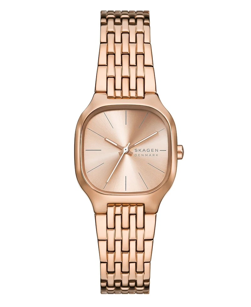 Skagen Women's Mellem Lille Quartz Three-Hand Rose Gold Stainless Steel Watch, 28mm