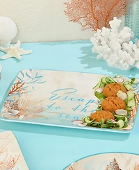 Certified International Escape to the Sea Rectangular Platter