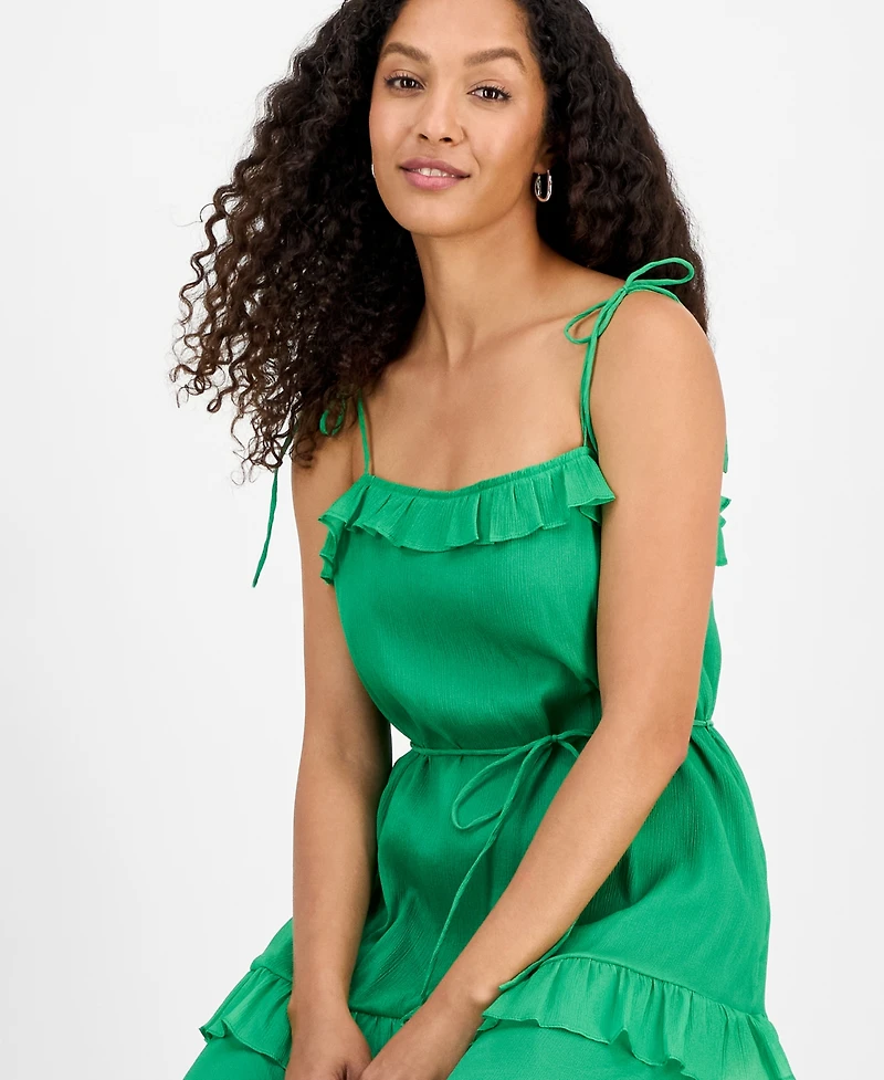 julia jordan Women's Tie-Strap Maxi Dress