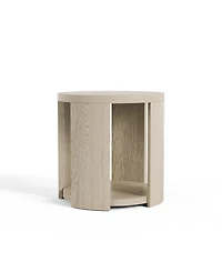 Furniture of America 24" Oak Wood Rosin Round End Table