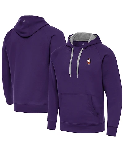 Antigua Men's Purple Clemson Tigers Golfer Victory Raglan Pullover Hoodie