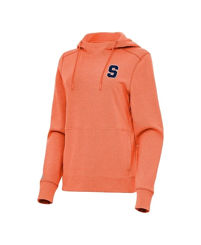 Antigua Women's Heather Orange Syracuse Justice Pullover Hoodie