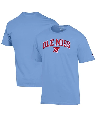 Champion Men's Powder Blue Ole Miss Rebels Arch Over Logo T-Shirt