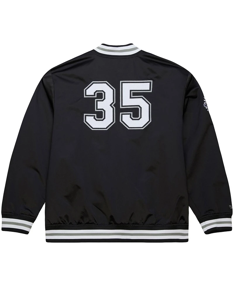 Mitchell & Ness Men's Frank Thomas Black Chicago White Sox Legends Collection Vintage Satin Full-Snap Jacket