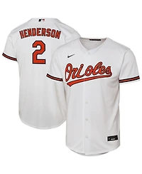 Nike Big Boy's and Girl's Gunnar Henderson White Baltimore Orioles Home Replica Player Jersey