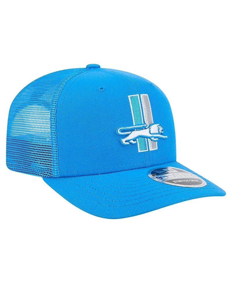 New Era Men's Blue Detroit Lions Main Trucker 9SEVENTY Stretch-Snap Hat
