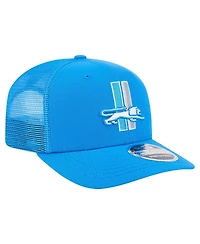 New Era Men's Blue Detroit Lions Main Trucker 9SEVENTY Stretch-Snap Hat