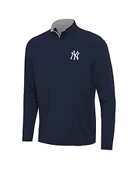Antigua Men's Navy New York Yankees Content Quarter-Zip Top