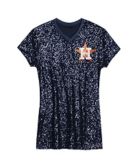 Outerstuff Girls Youth Navy Houston Astros Sequin V-Neck Dress