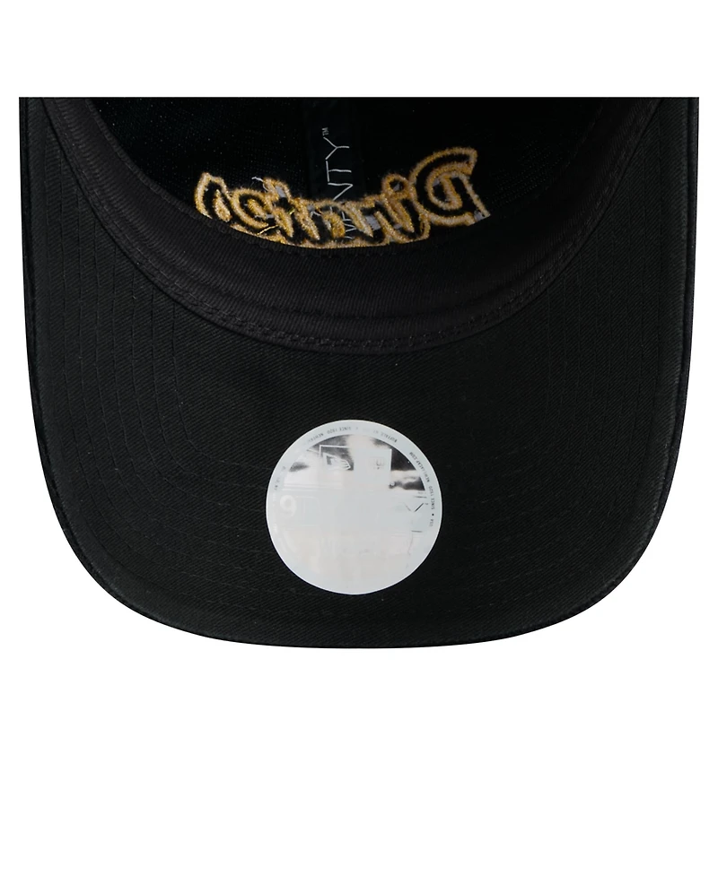 New Era Women's Men's Black Pittsburgh Pirates Corduroy 9TWENTY Adjustable Hat
