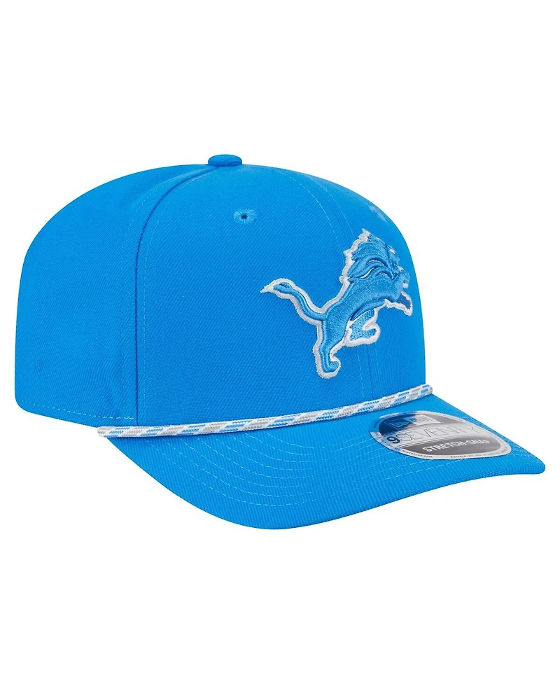 New Era Men's Blue Detroit Lions Gameday Multi Rope 9SEVENTY Stretch-Snap Hat