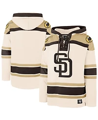 '47 Brand Men's Cream San Diego Padres Superior Lacer Pullover Hoodie